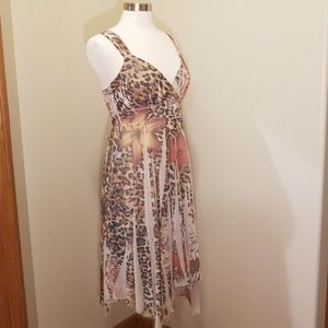 Animal print floral dress